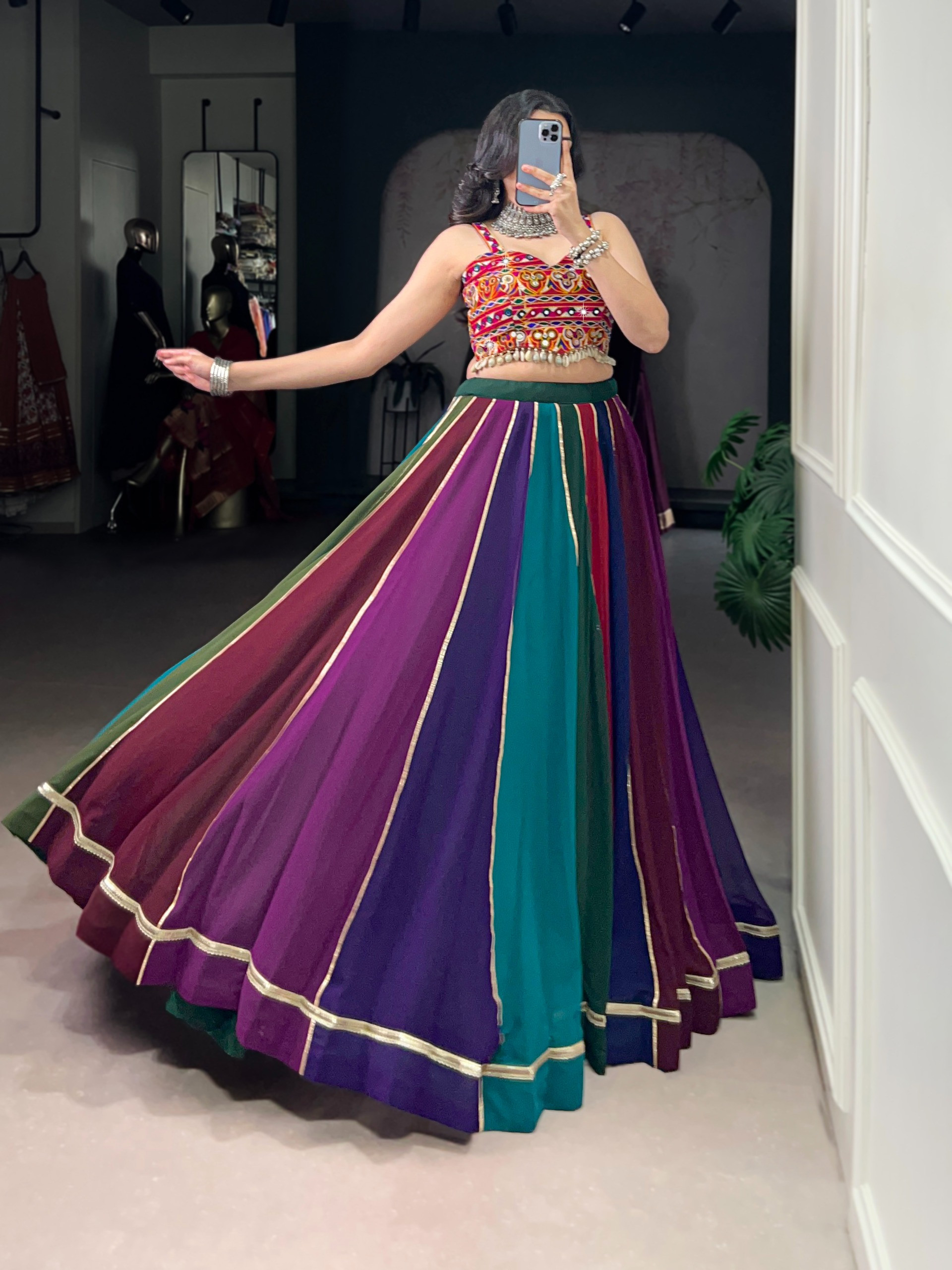 Vibrant Gujarati Chaniya Choli Lehenga for Garba & Navratri Festival