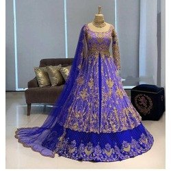 Embroidered Top Set with Diamond Hand Work and Pearl Dupatta