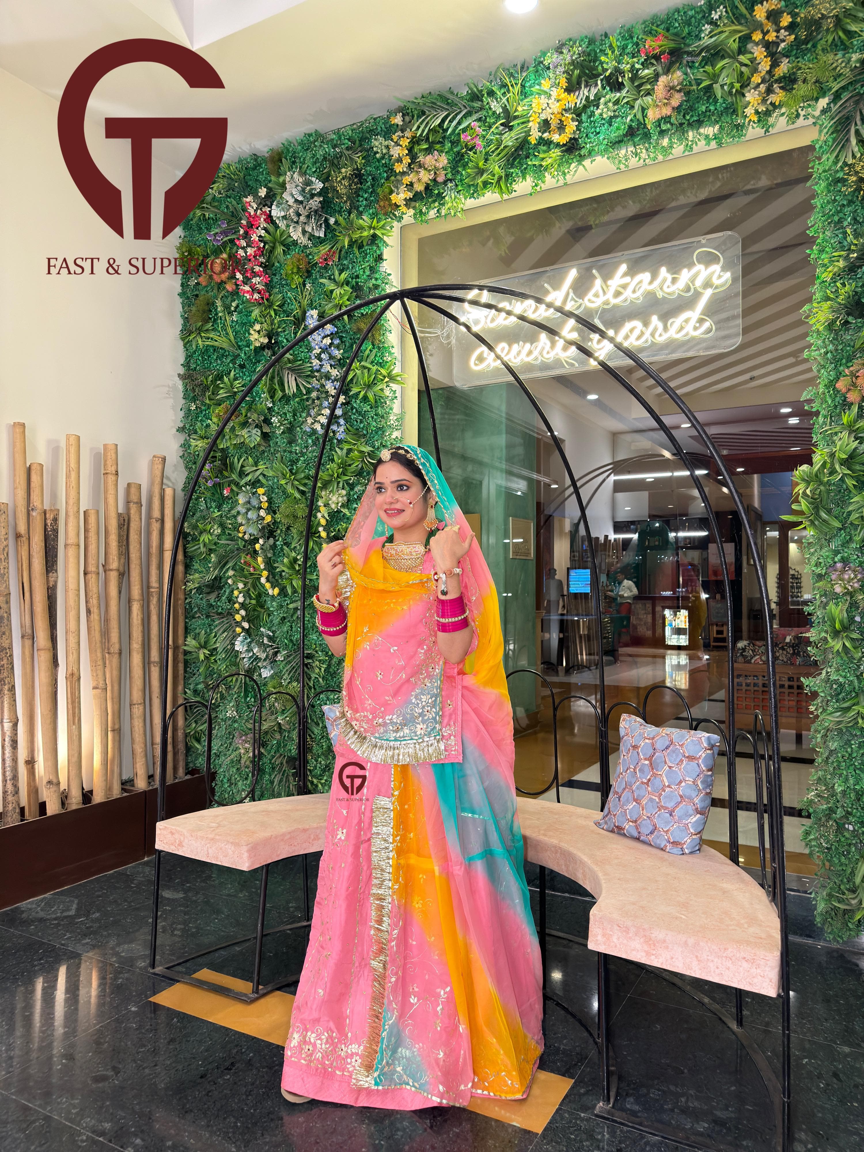 Elegant Partywear Jodhpuri Tricolour Symphony With Exquisite Zari Pitren  Poshak