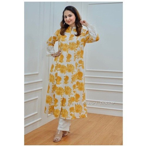 Trendy Women's Printed Kurta Set with Matching Pants For Women