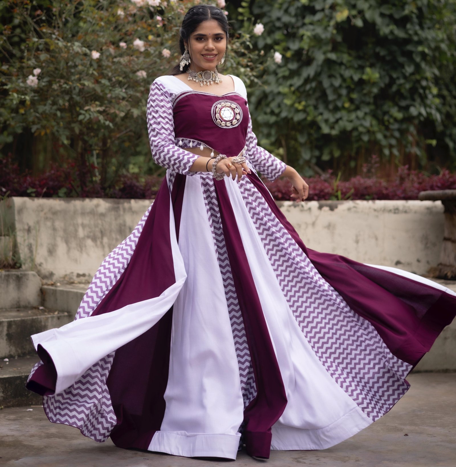 Ethnic Women Pure Rayon Lehenga Set For Garba Move