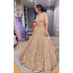4 Meter Flared Fox Georgette Sequins Embroidered Lehenga – Semi-Stitched Bridal Lehenga with Can-Can & Canvas Layer | Premium Partywear Ensemble