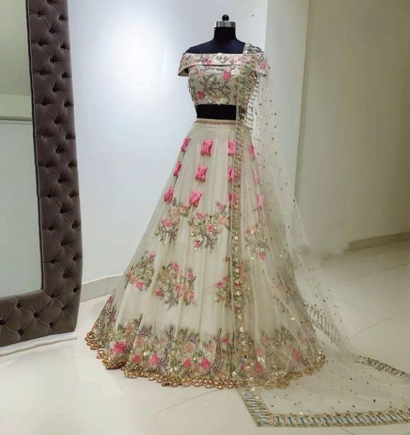 Semi-Stitched Lehenga with Dupatta & Blouse