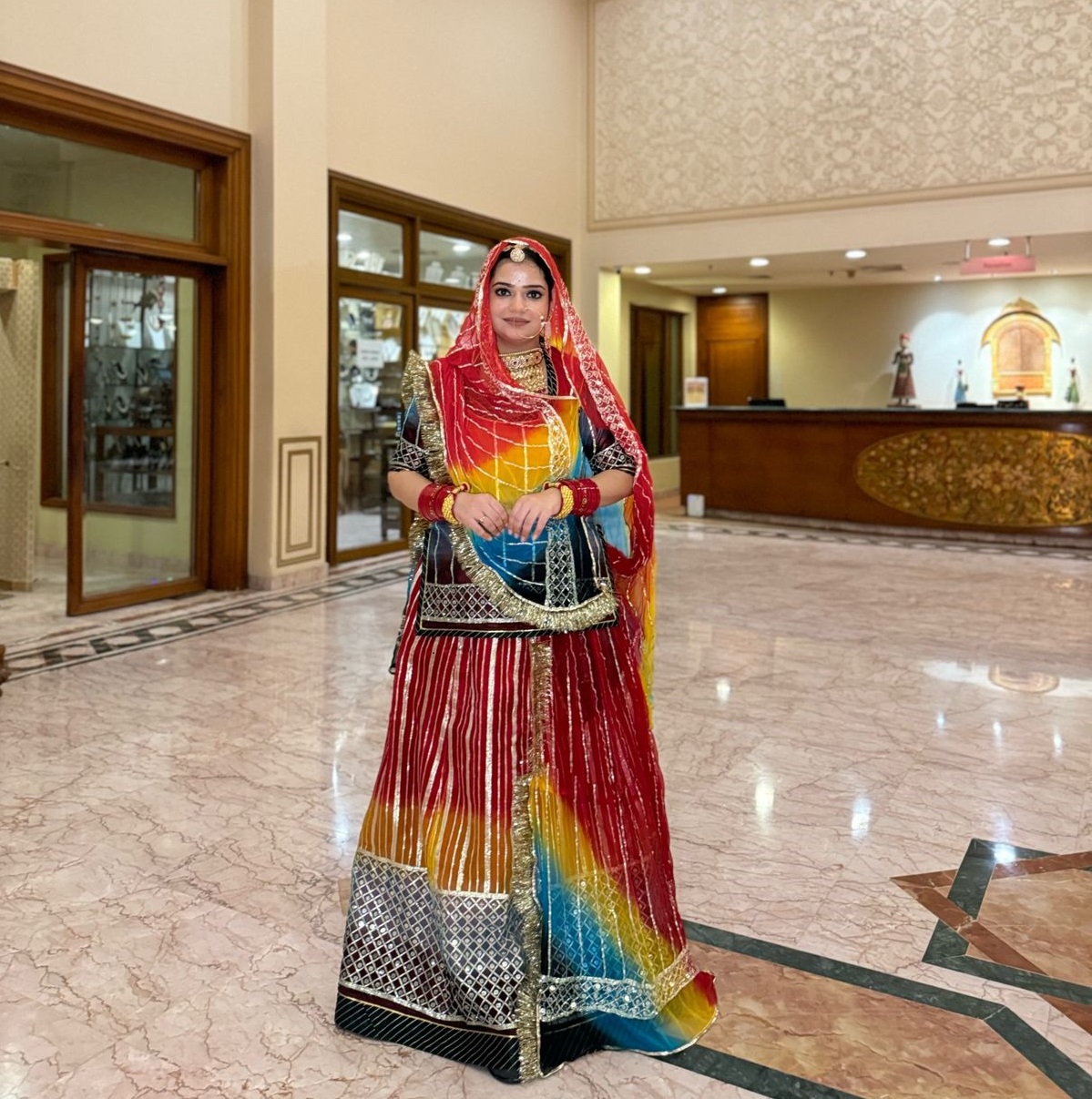 Organza Humrahi Poshak With Sequence And Sikkiya Work