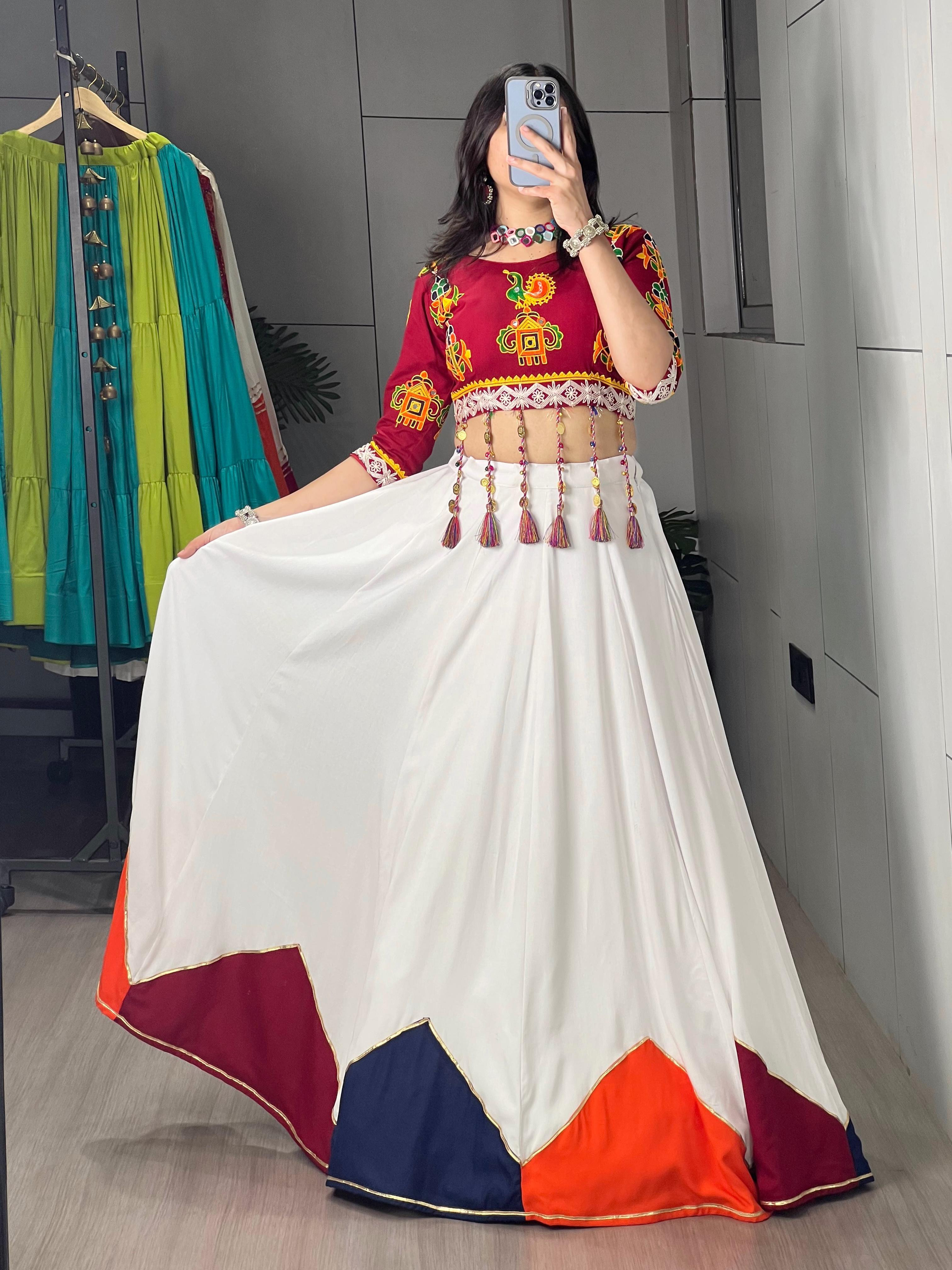 Navratri Lehenga Choli Set for Women | Rayon Cotton Garba & Dandiya Dress