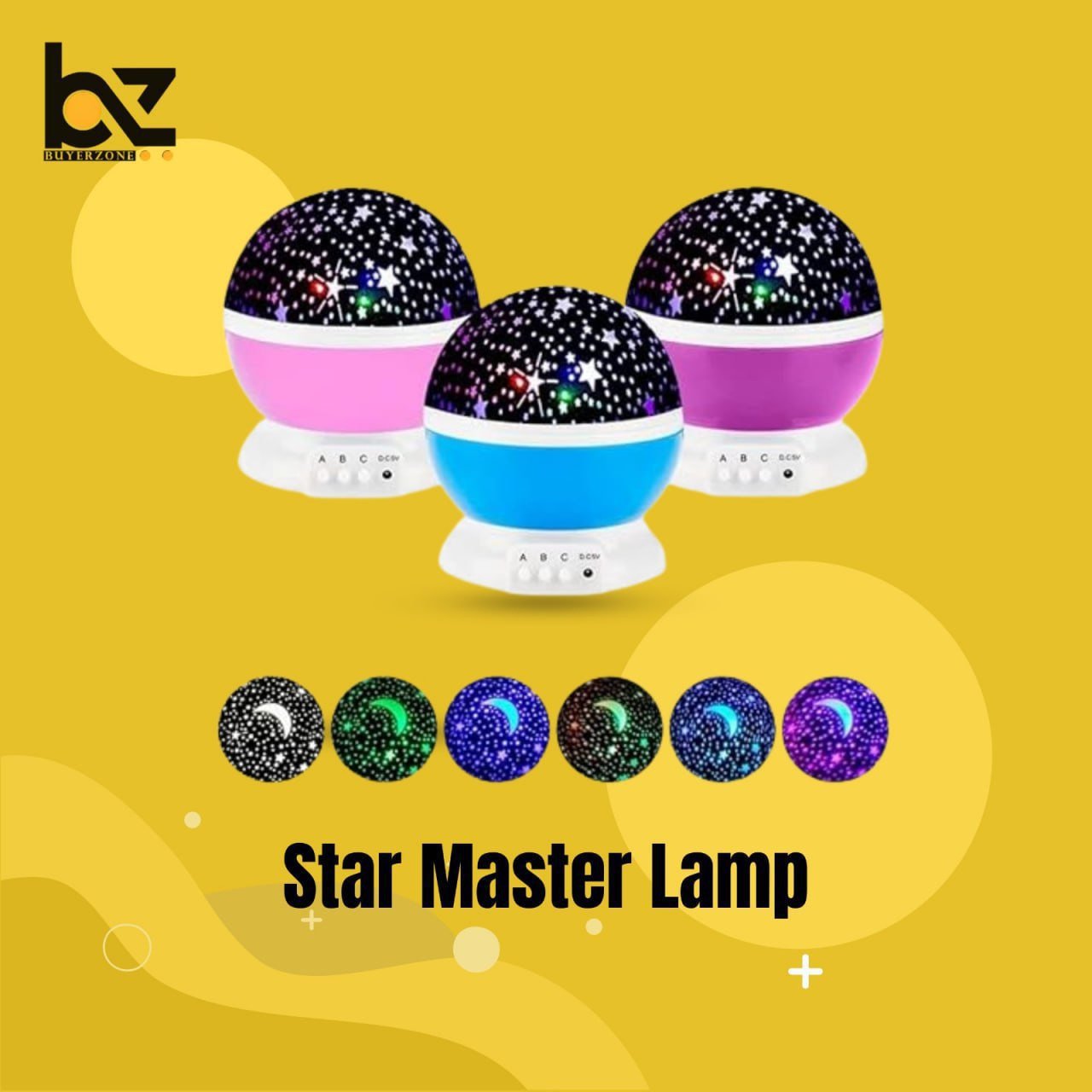 Rotating 360 Degree Moon Night Light Lamp Projector