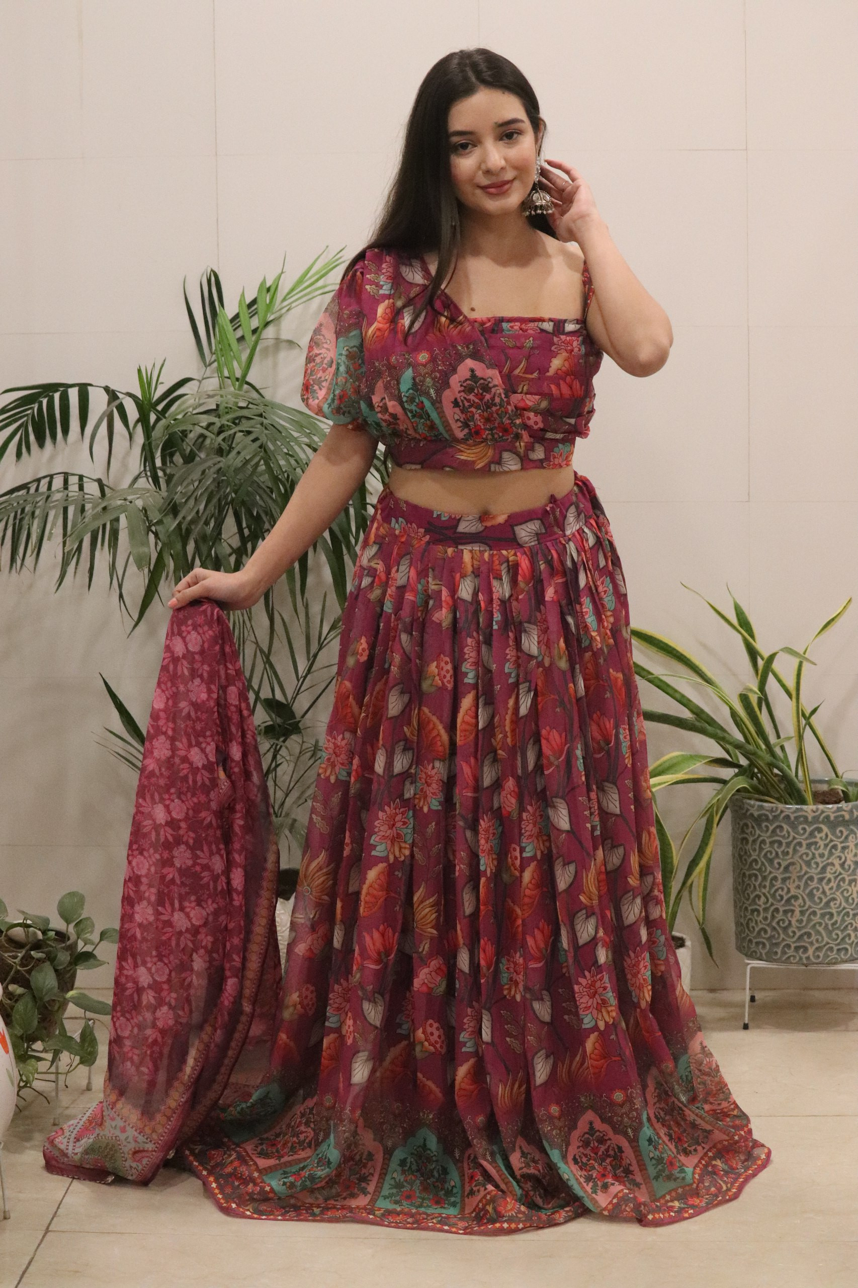 Designer Ready To Wear Digital Print Lehenga Choli For Women