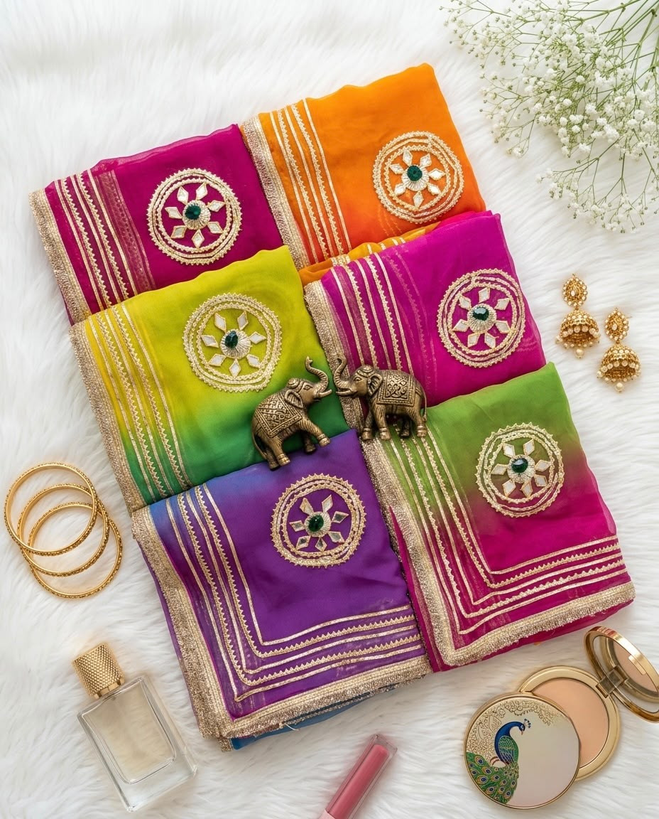 Royal Georgette Leheriya Saree