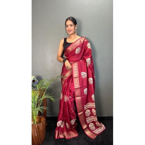 Effortless Drape 1-Min Soft Cotton Saree For Women
