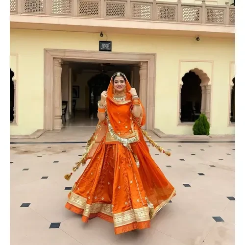 32 Kali Humrahi Pure Satan Fabric Rajputi Poshak