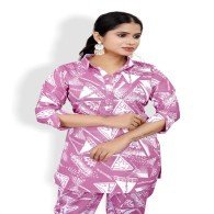 Elegant Pink Cord-Set | Soft Cotton Crape Fabric | Stylish & Comfortable