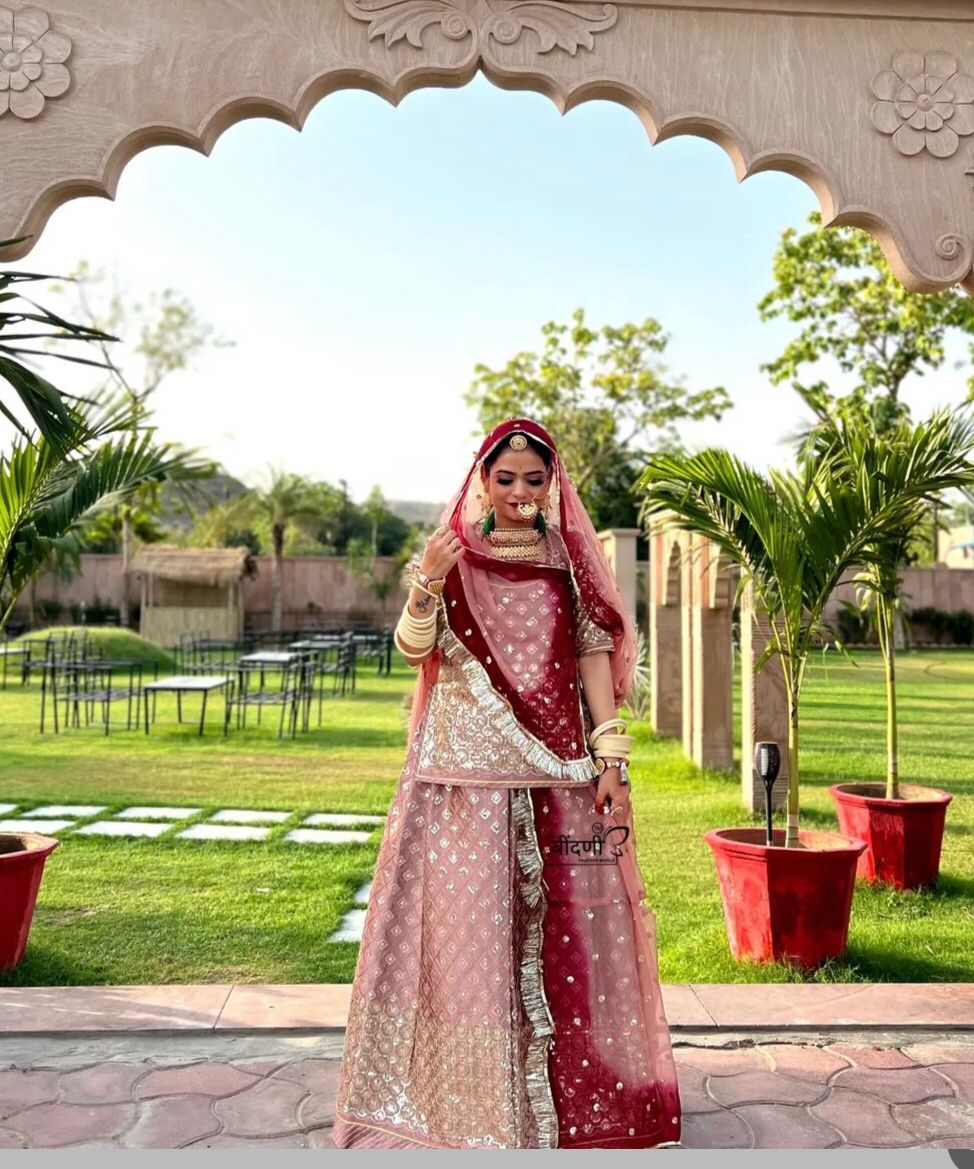 Silken Whisper: Mouse-Colored Satin Jari Poshak.(semi stich)