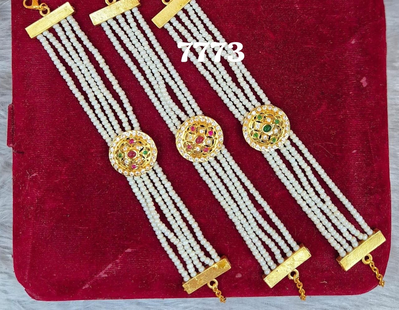 Ethnic Traditional Gold-Plated Rajasthani polish garanted braslet pair for Women and Girls