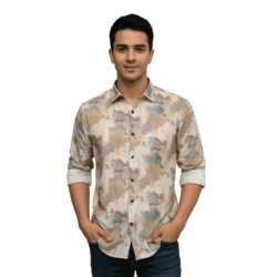 Men's Exclusive Cotton Linen Full Sleeve Shirt – Premium Comfort & Style