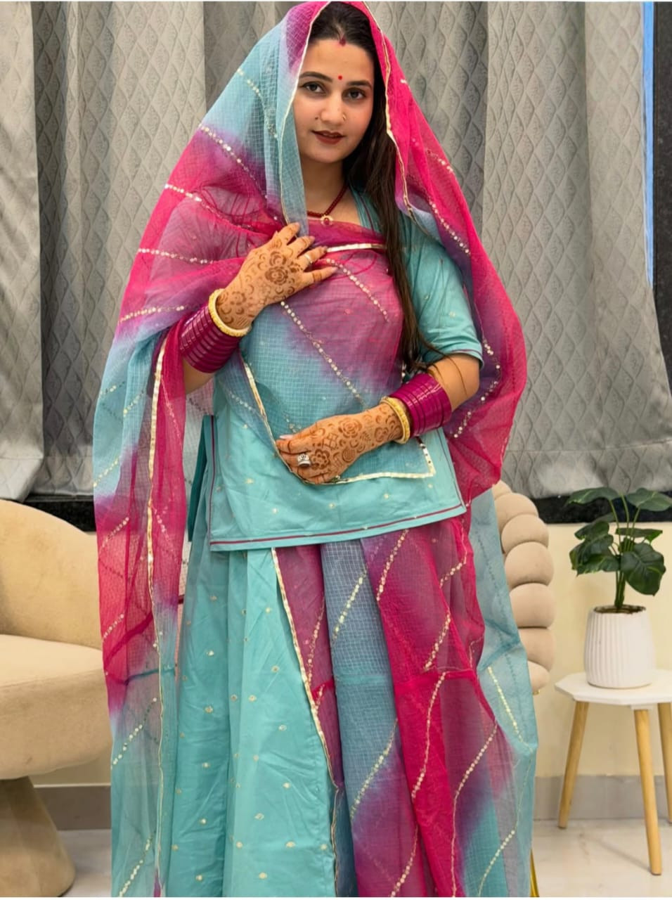 Traditional Kota Doriya Rajasthani Suit