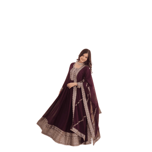 Long gowns with duptta for women