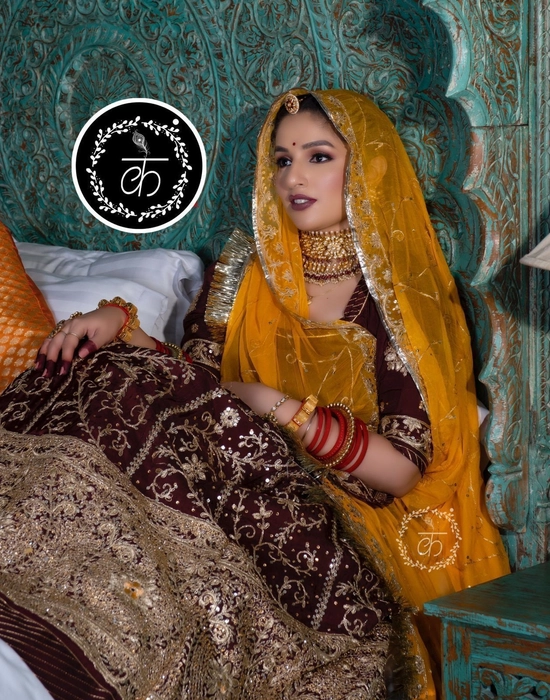 Premium Quality Humrahi Pure Bridal Rajputi Poshak