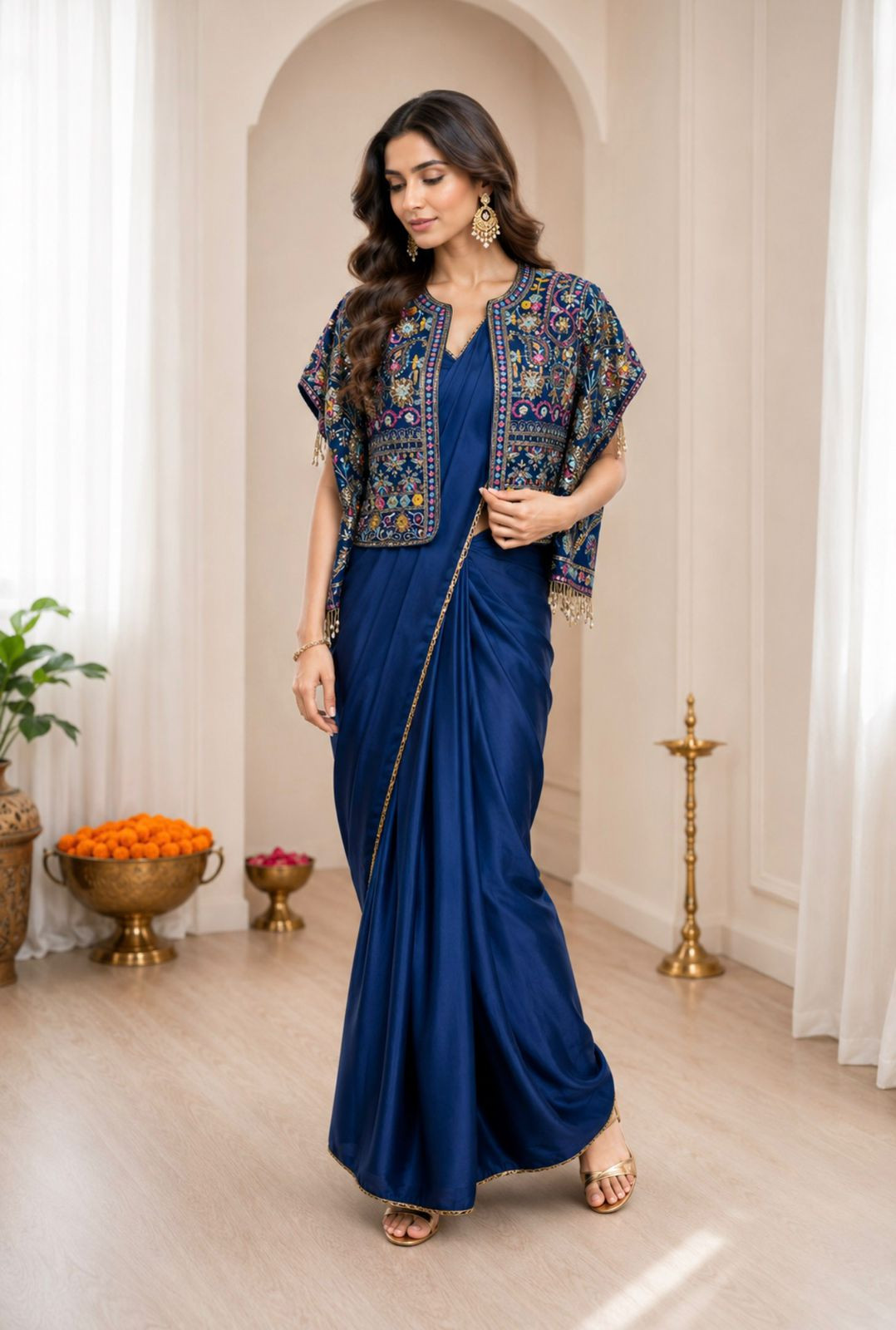 Premium Ready-to-Wear Heavy Crep Silk Saree