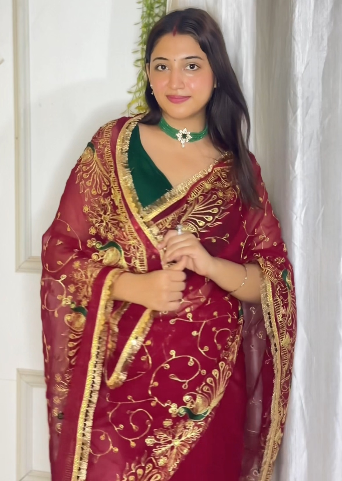 The Peacock Royal Rajputi Darbari Saree With Blouse