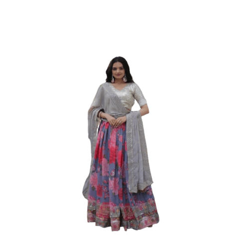 Digital Printed Georgette Lahanga Choli