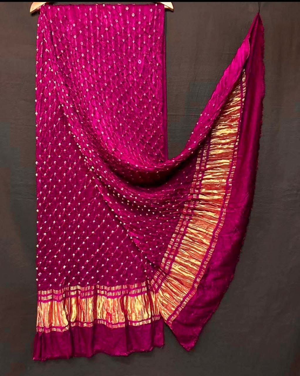 Elegant Modal Silk Bandhej Dupatta with Heavy Tissue Pallu – Premium Dott Bandhej Collection