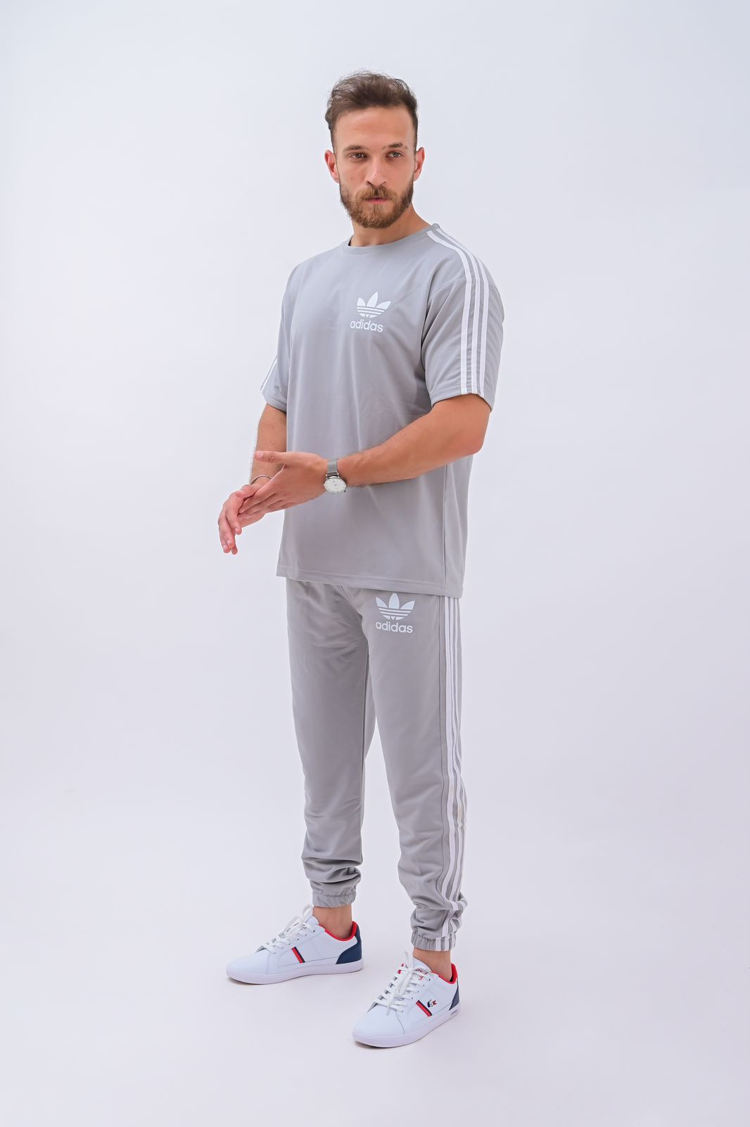 Premium Stretchable Cotton Tracksuit for Men – T-Shirt & Lower Co-ord Set | Half Sleeves | Zip Pockets