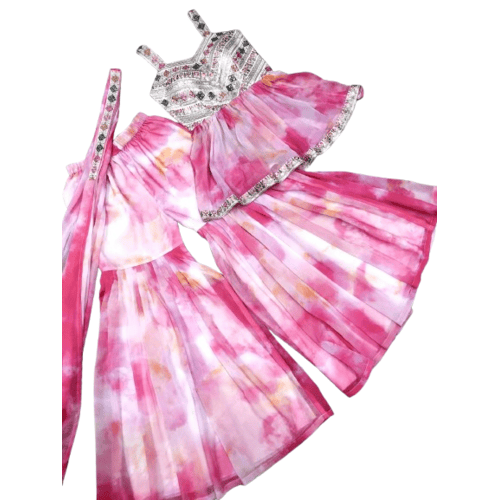 Pink sharara set for women