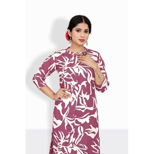 Beige & Multicolour Rayon Kurti Fabric – Soft, Breathable & Stylish Ethnic Wear Material