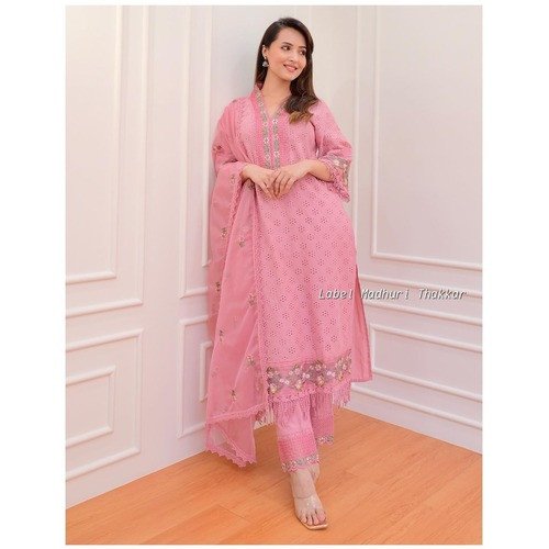 New Pakistani Schiffli Cutwork Suit set For Women