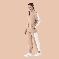 Full Warm Cotton Fleece Winter Tracksuit Set For Women – Jacket & Track Pant (2-Piece Set)