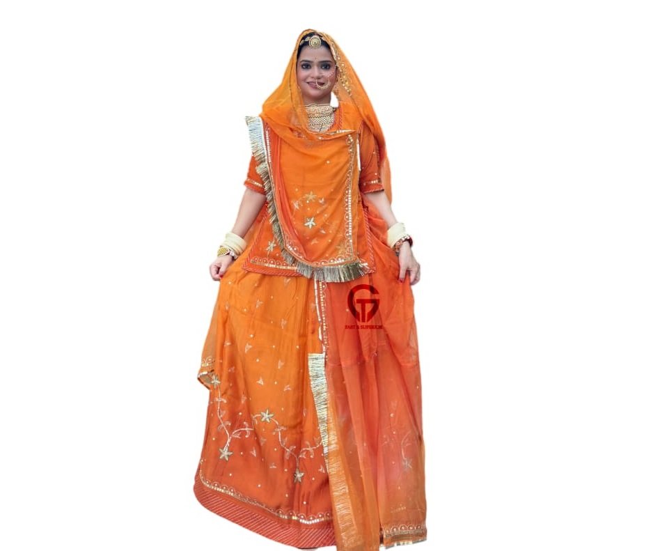 Partywear Rajasthani Important Upada Sout Humrahi Twotone Rajputi Poshak