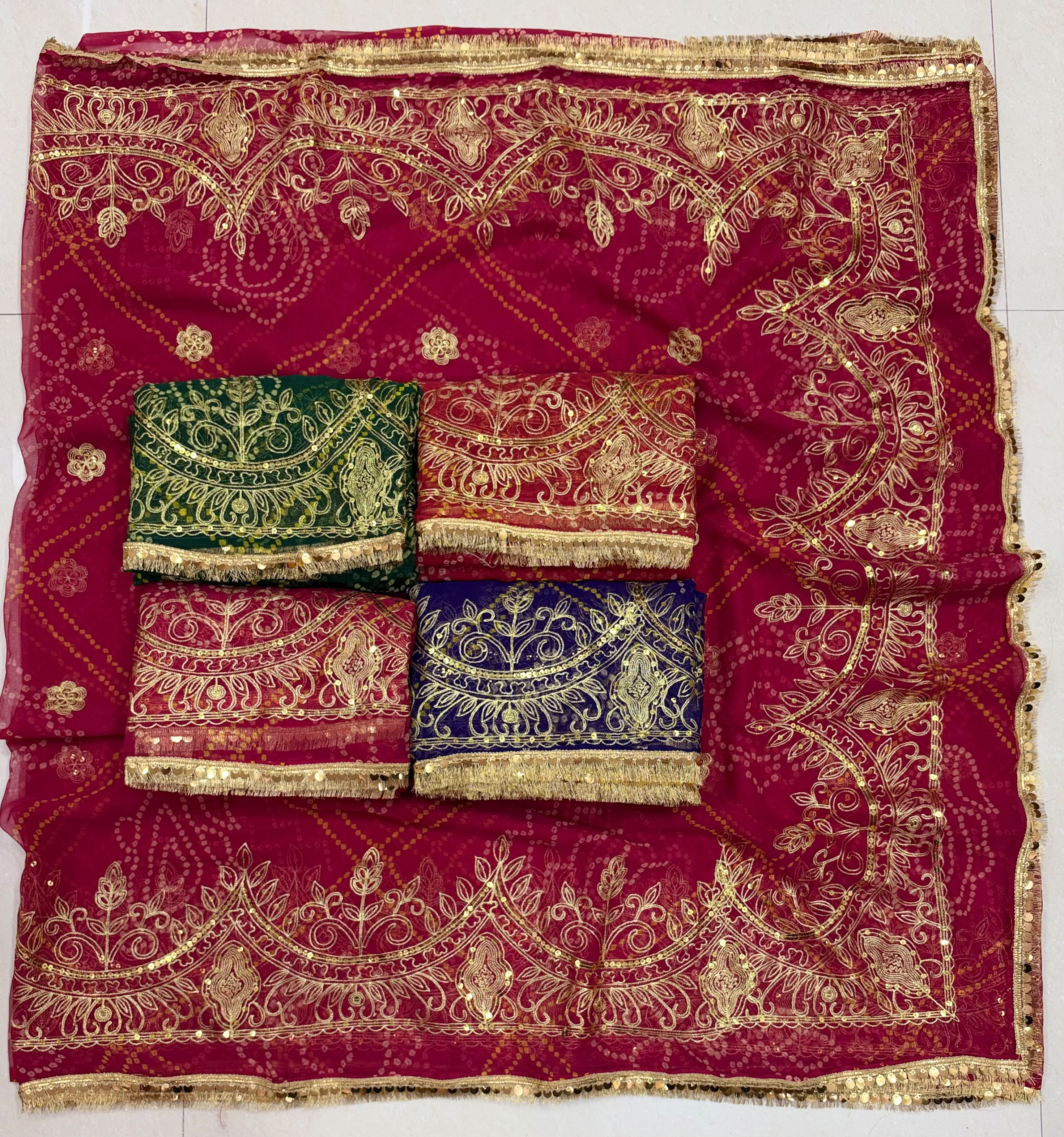 Premium Royal Georgette Saree with Kasab Sequin Work