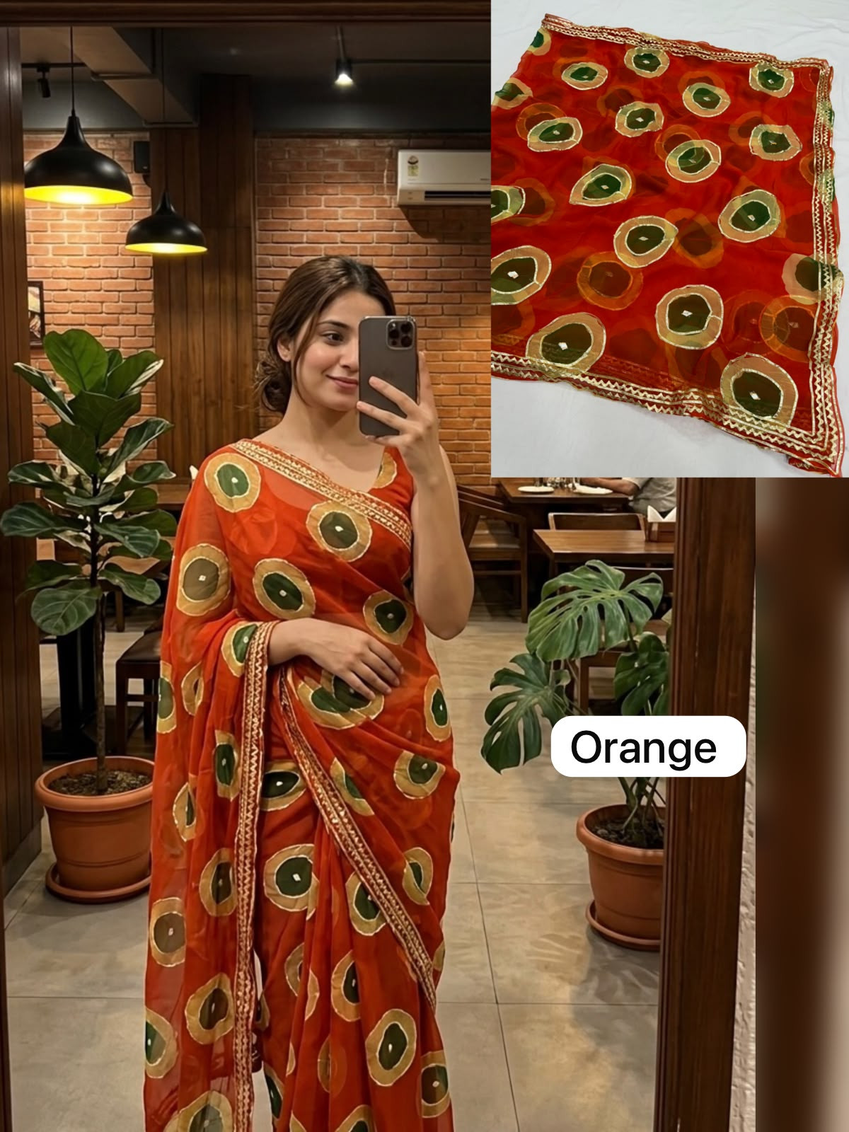 Premium Royal Georgette Handwork Gotta Patti Saree