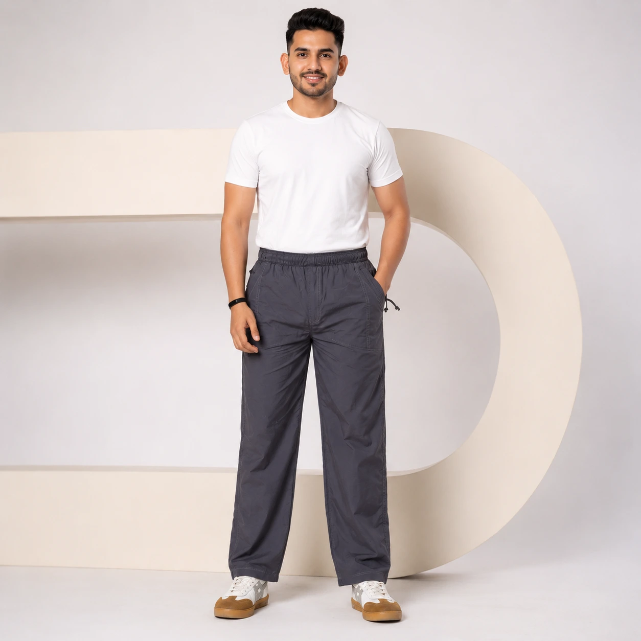 Premium Gray Men's Relaxed Fit Track Pants | Comfortable & Stylish Lower