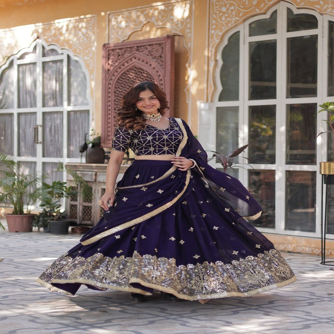 Designer Embroidered work Lehenga Choli Set For Women