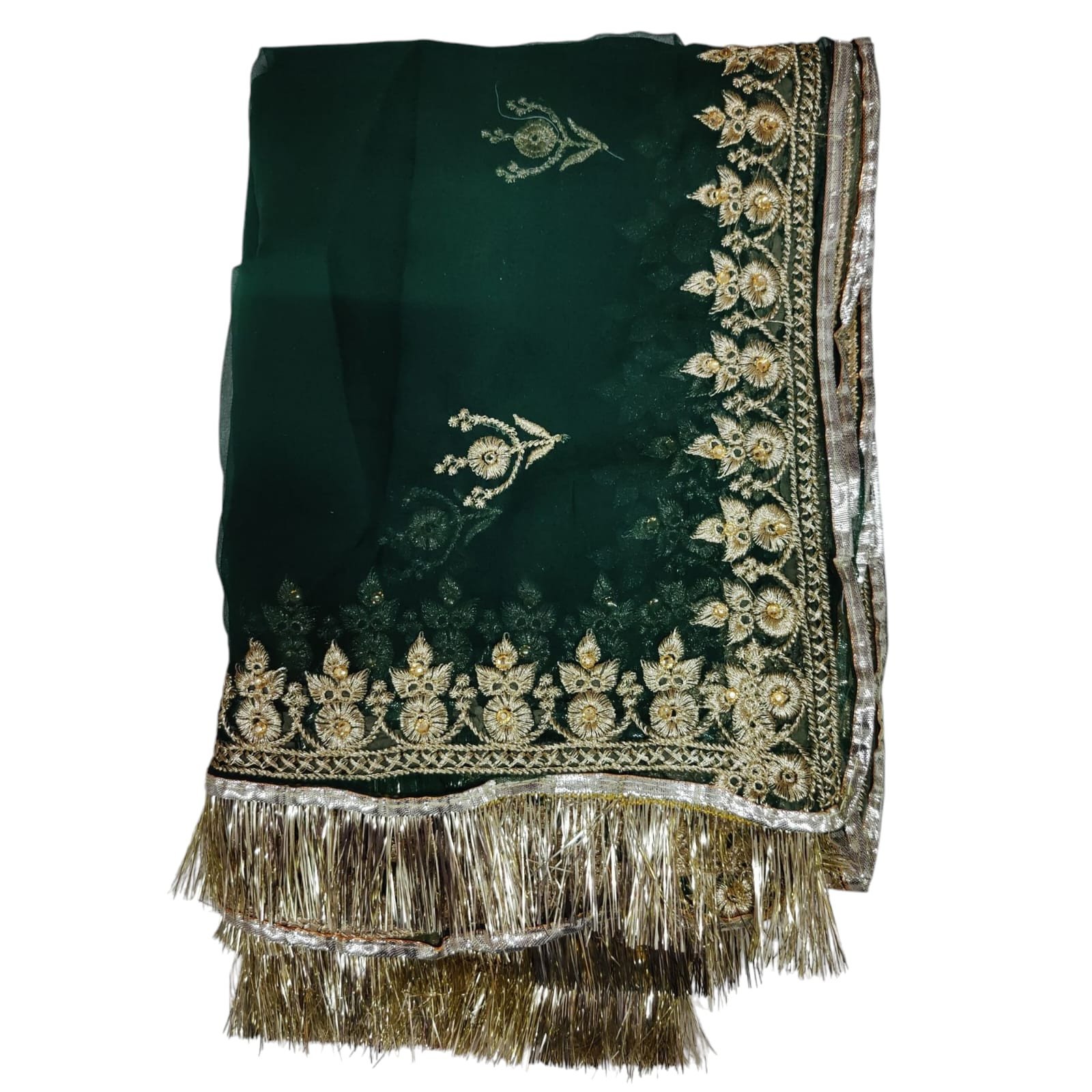 Heavy Quality Half Pure Fabric Kurti Set with Zari & Kundan Work