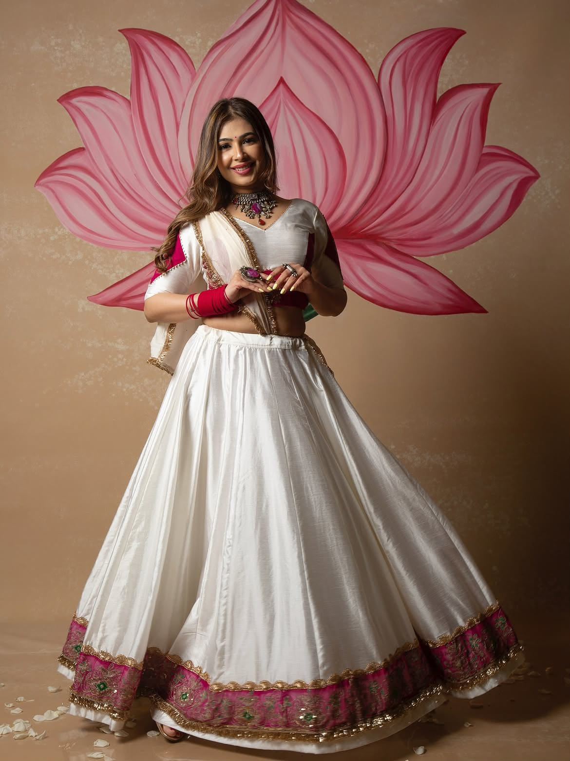 Premium Chinon Fabric Heavy Embroidery Chaniya Choli & Lehenga Set | 6 Meter Flare | Fully Stitched