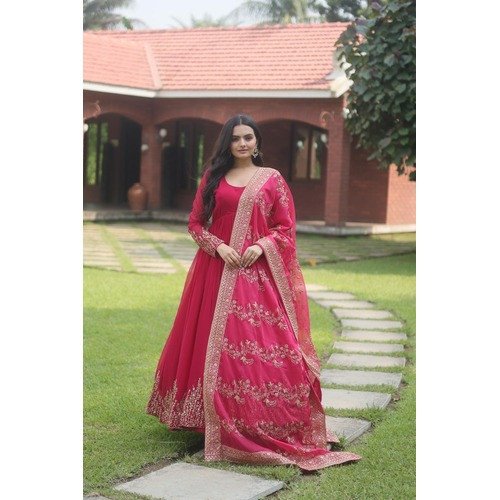 Perfect for Festive & Party Wear Trendy Gown & Dupatta Sets